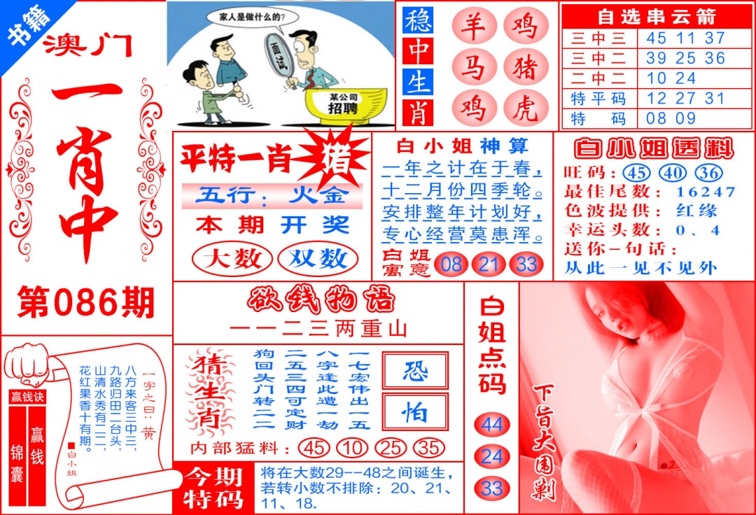 086期澳门锦囊宝典[图]