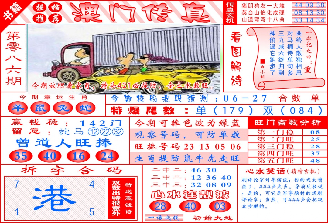 086期澳门传真玄机[图]